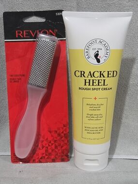 Revlon Foot File & Barefoot Academy Cracked Heel Cream - Yellow/Red